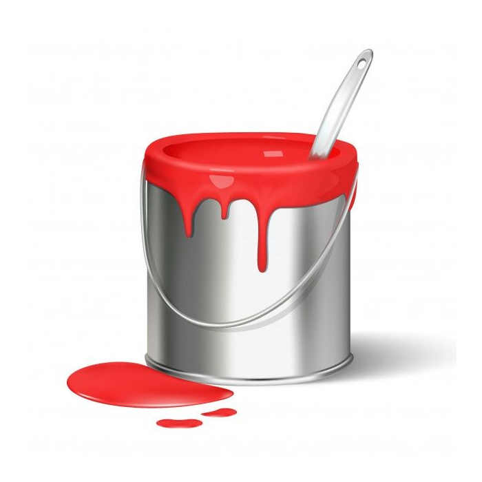 Покраска в/д краской криволинейных элементов потолка по периметру изгиба