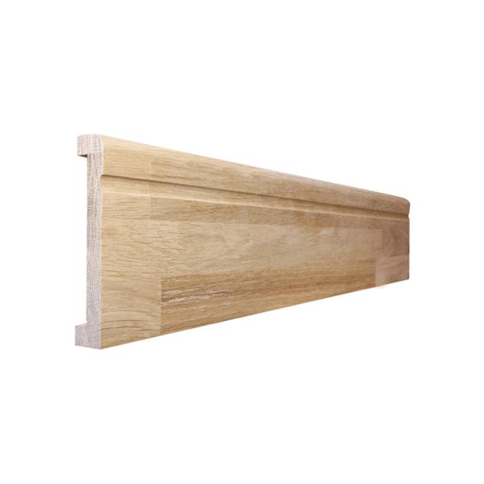 Установка плинтуса дубового