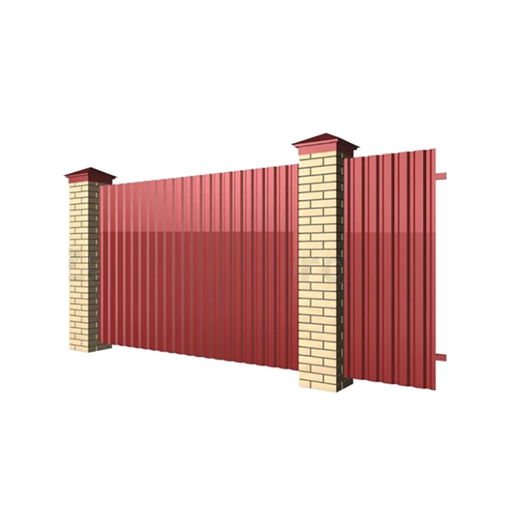 Установка забора из профнастила